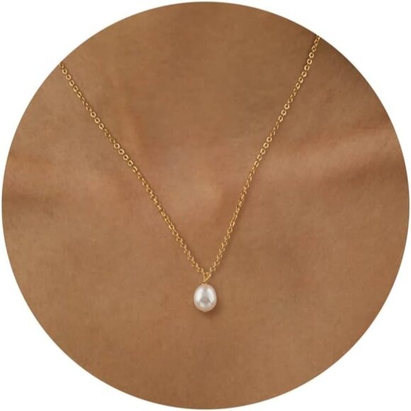 Single Pearl Necklace Simple Pearl Choker Necklaces for Women Necklace Jewelry - Picture 4 of 12